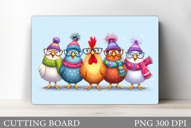 Chicken Cutting Board. Christmas Cutting Board Sublimation