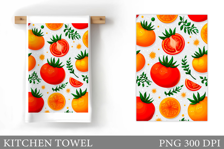 Tomato Kitchen Towel Design. Tomato Sublimation