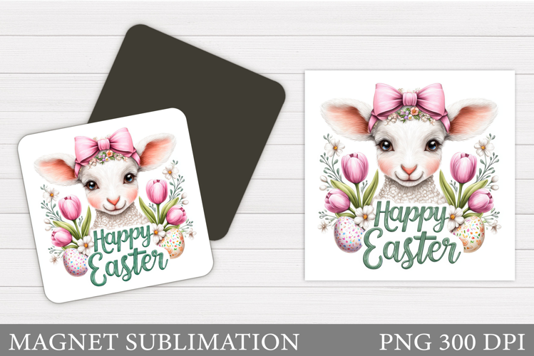 Easter Lamb Magnet Sublimation. Easter Magnet Design