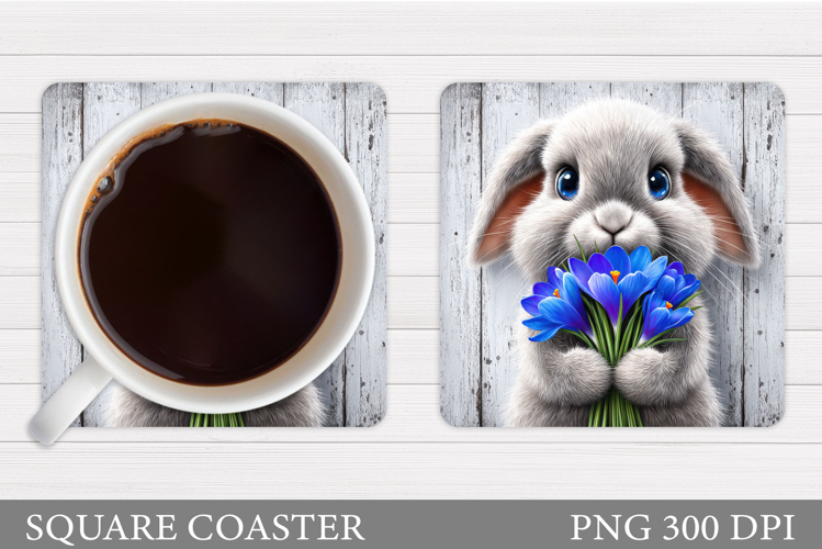 Bunny Coaster Design. Bunny Sublimation