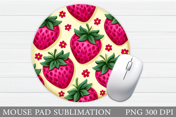 Strawberry Mouse Pad Design. Strawberry Sublimation
