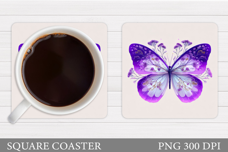 Butterfly Coaster Design. Butterfly Sublimation