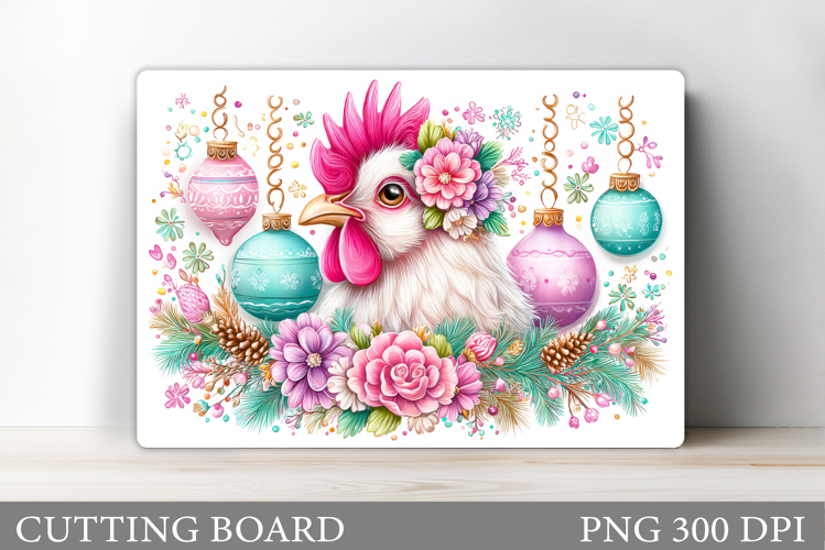 Chicken Cutting Board. Christmas Cutting Board Sublimation
