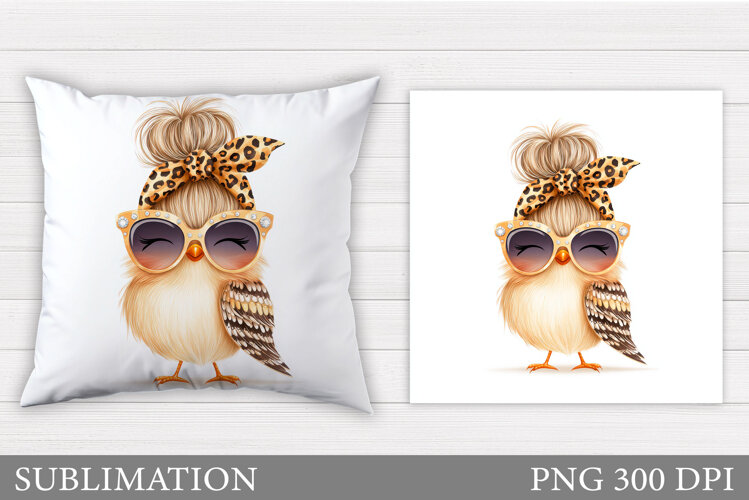 Bird Flowers Pillow Design. Bird Pillow Sublimation example image 1