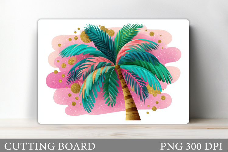Palm Tree Cutting Board. Palm Tree Sublimation example image 1