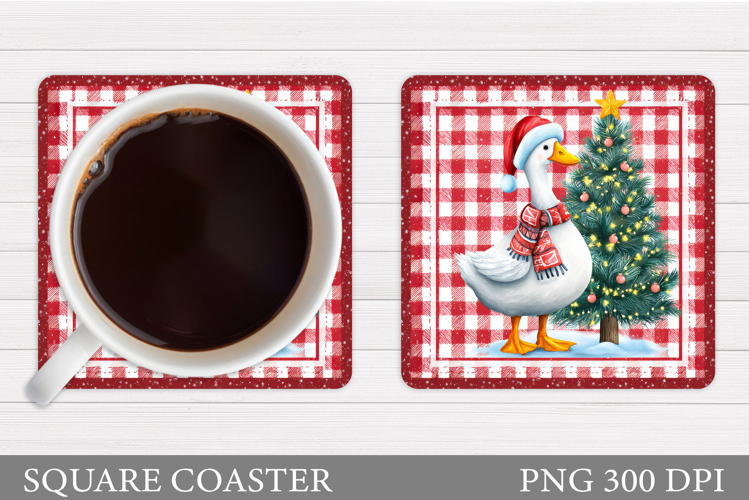 Christmas Goose Coaster. Christmas Coaster Sublimation