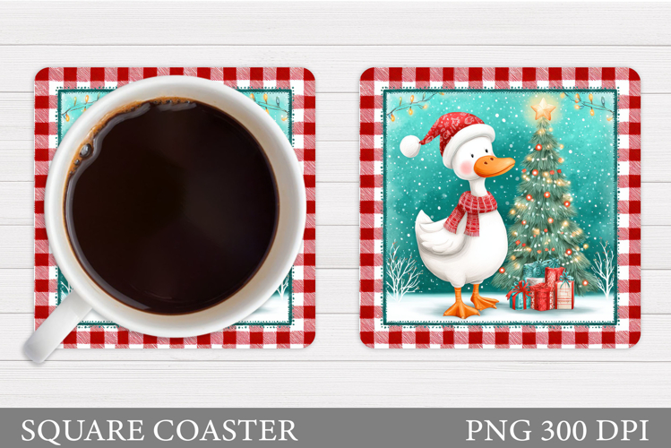 Christmas Goose Coaster. Christmas Coaster Sublimation