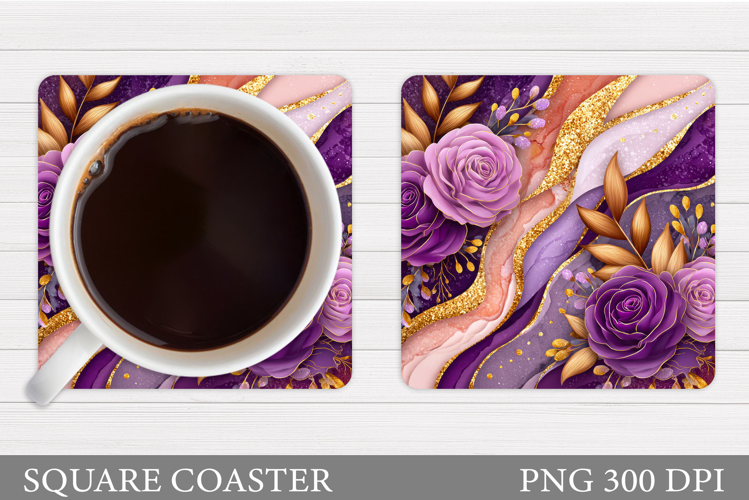 Roses Coaster Design. Rose Coaster Sublimation