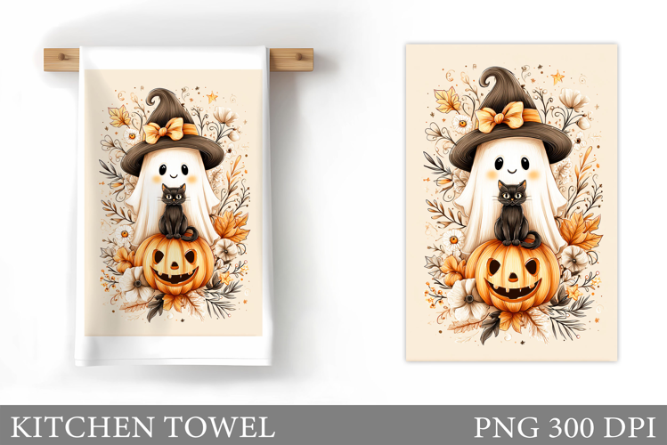 Halloween Kitchen Towel Design. Halloween Sublimation