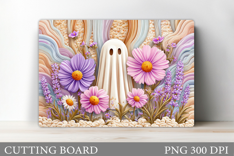 Cute Ghost Cutting Board. Halloween Cutting Board Design