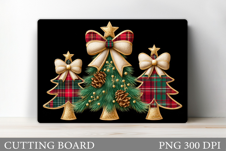 Christmas Tree Cutting Board Design. Kitchen Cutting Board