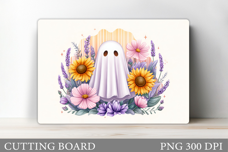 Ghost Cutting Board Sublimation. Halloween Cutting Board