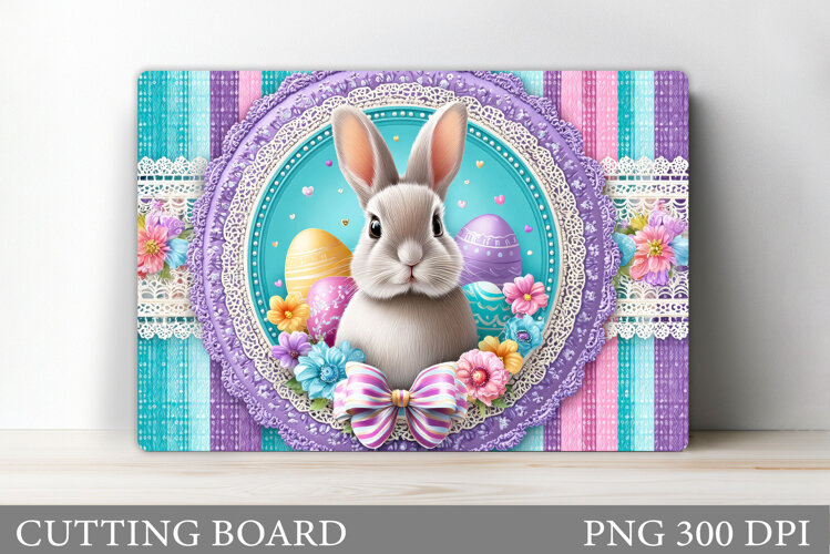 Easter Bunny Cutting Board. Easter Cutting Board Design example image 1