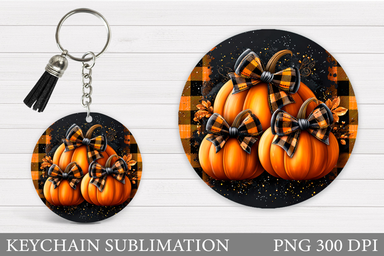 Fall Pumpkin Keychain Sublimation. Pumpkin Keychain Design