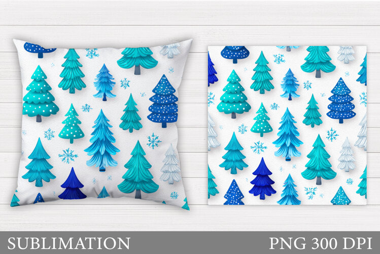 Christmas Tree Pillow Design. Christmas Tree Sublimation example image 1