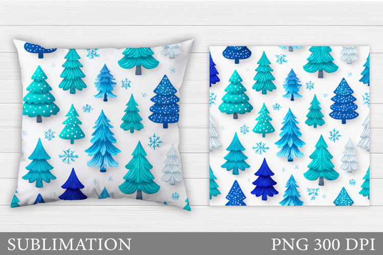 Christmas Tree Pillow Design. Christmas Tree Sublimation