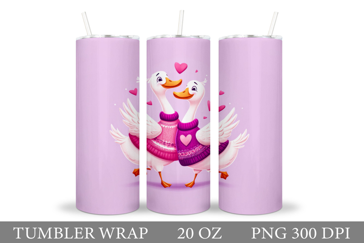 Valentines Goose Tumbler. Valentines Tumbler Sublimation