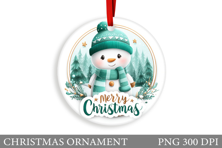 Cute Snowman Christmas Ornament. Christmas Ornament Design