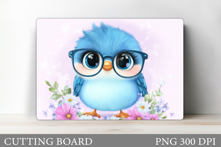 Cute Bird Cutting Board Design. Cute Bird Sublimation