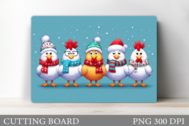 Chicken Cutting Board. Christmas Cutting Board Sublimation example image 1
