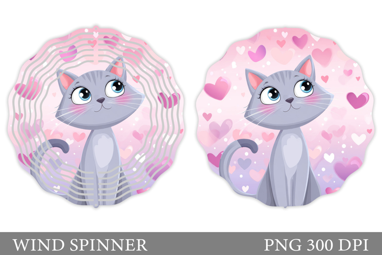 Valentines Cat Wind Spinner. Valentines Wind Spinner Design