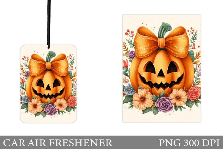 Scary Pumpkin Car Air Freshener. Halloween Car Air Freshener
