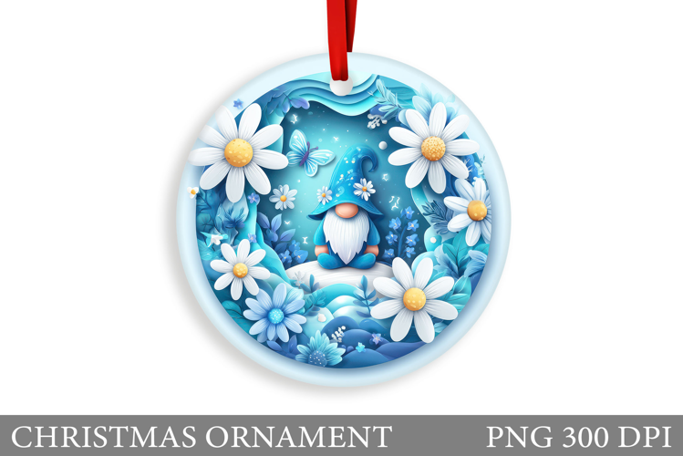 Gnome Christmas Ornament. Christmas Ornament Sublimation