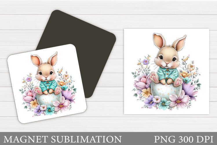 Easter Bunny Magnet. Easter Magnet Sublimation example image 1