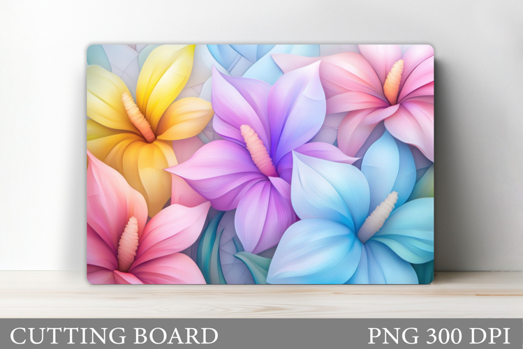 Flowers Cutting Board. Floral Cutting Board Sublimation