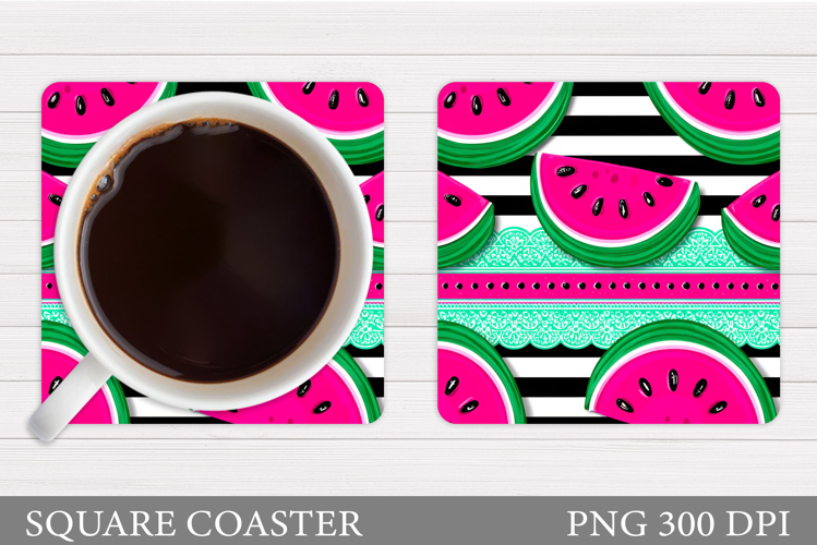 Watermelon Coaster Design. Summer Coaster Sublimation