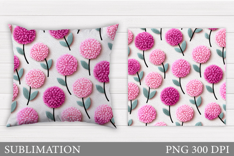Floral Pillow Design. Flowers Pillow Sublimation