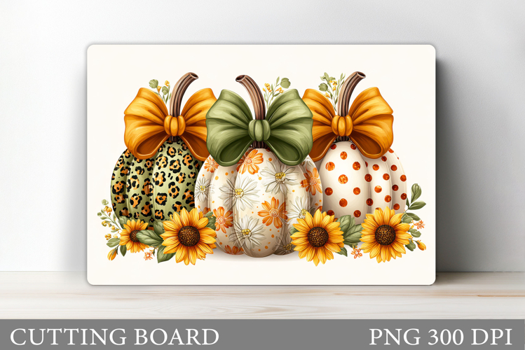 Fall Pumpkin Cutting Board Design. Fall Pumpkin Sublimation