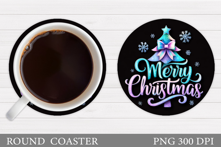 Christmas Tree Coaster Design. Christmas Coaster Sublimation