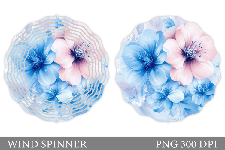 Floral Wind Spinner Sublimation. Flowers Wind Spinner Design