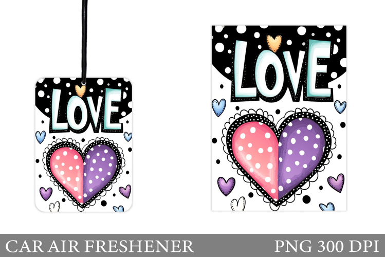 Valentines Day Car Air Freshener. Heart Car Air Freshener