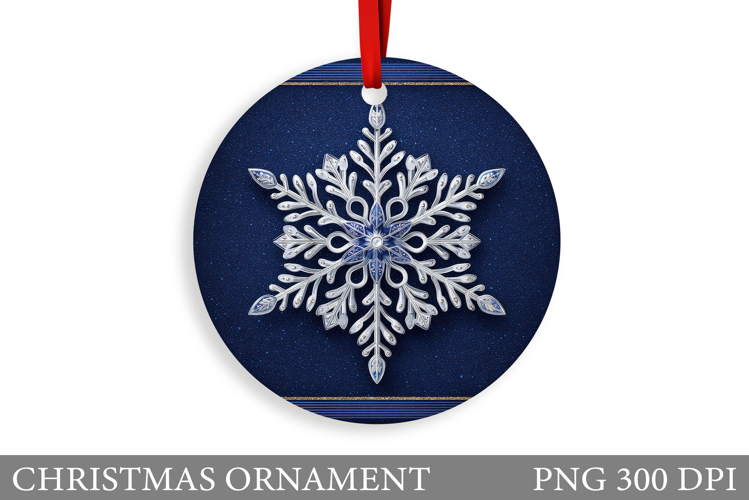 Snowflake Christmas Ornament. Christmas Ornament Sublimation