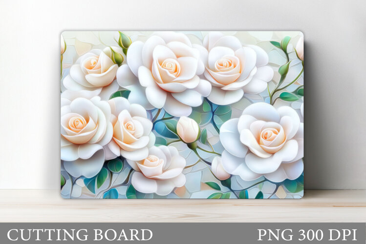 Roses Cutting Board Design. Roses Sublimation example image 1