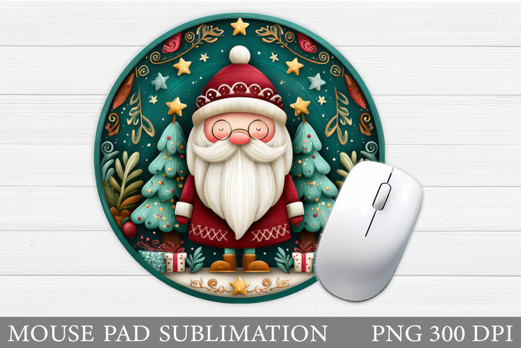 Santa Claus Mouse Pad. Christmas Mouse Pad Sublimation