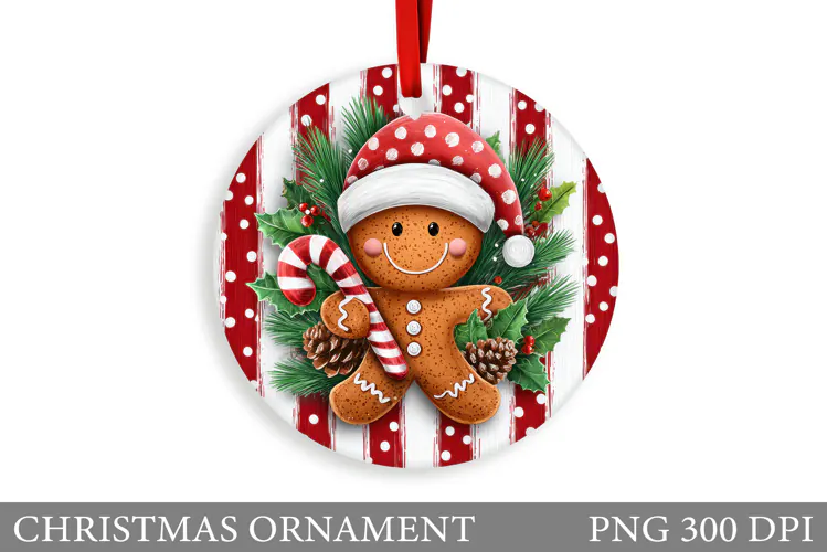 Gingerbread Christmas Ornament. Gingerbread Sublimation