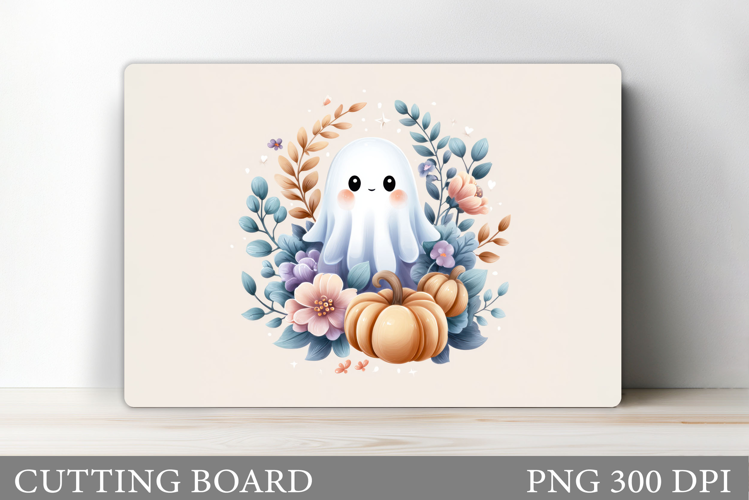 Ghost Cutting Board Sublimation. Halloween Cutting Board