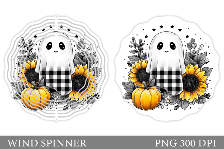 Cute Ghost Wind Spinner. Halloween Wind Spinner Sublimation