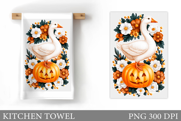 Halloween Goose Kitchen Towel. Halloween Kitchen Towel