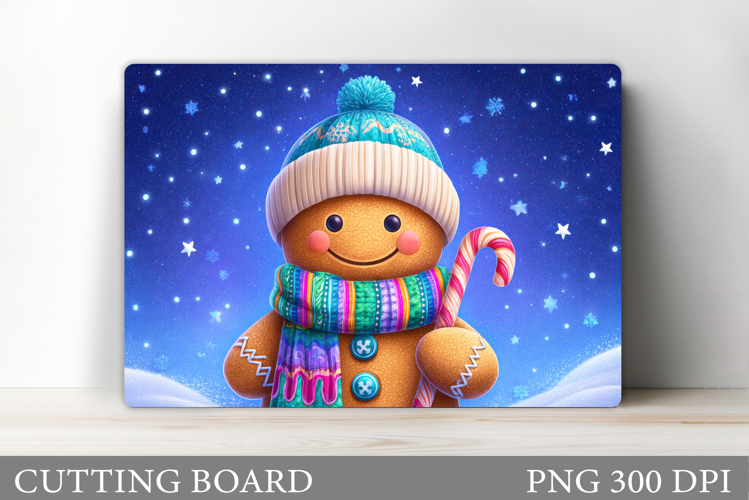 Christmas Cutting Board Design. Gingerbread Cutting Board