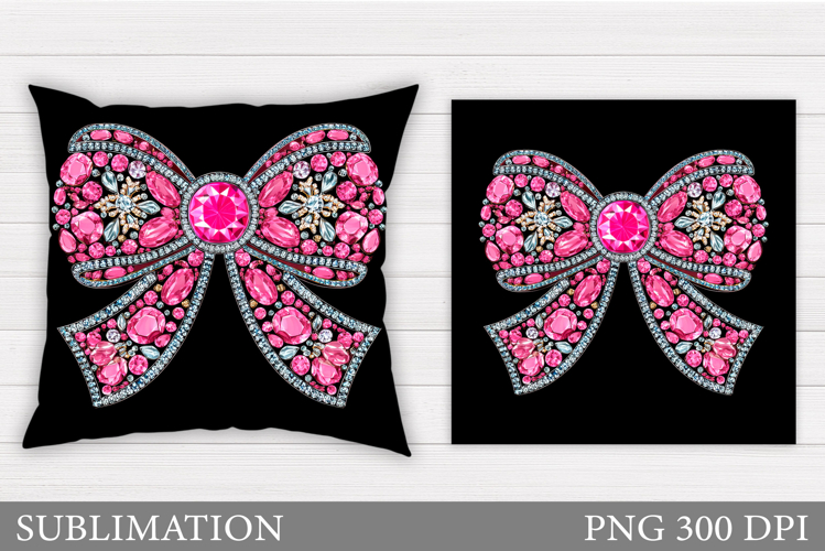 Christmas Bow Pillow Design. Christmas Pillow Sublimation