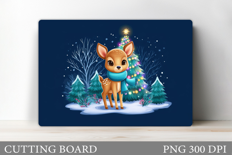 Christmas Deer Cutting Board. Christmas Cutting Board Design