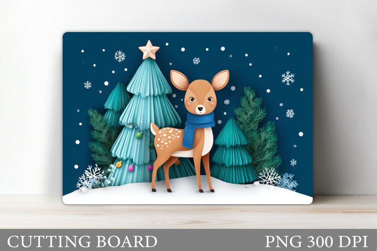 Christmas Deer Cutting Board. Christmas Cutting Board Design