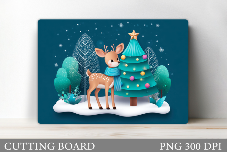 Christmas Deer Cutting Board. Christmas Cutting Board Design