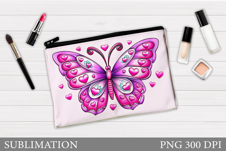 Butterflly Sublimation. Butterfly Makeup Bag Design