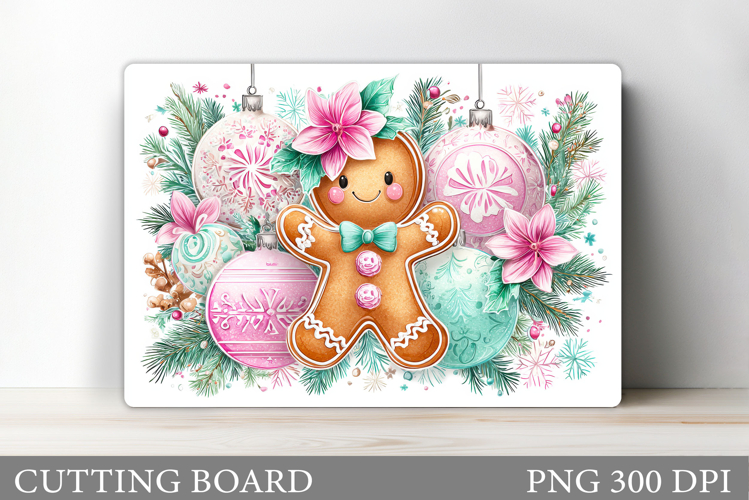 Christmas Cutting Board Design. Gingerbread Cutting Board
