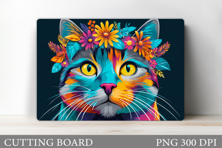Cat Cutting Board Design. Cat Sublimation